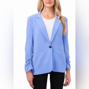 CeCe Blue Jay Single-Button Notch Lapel Blazer